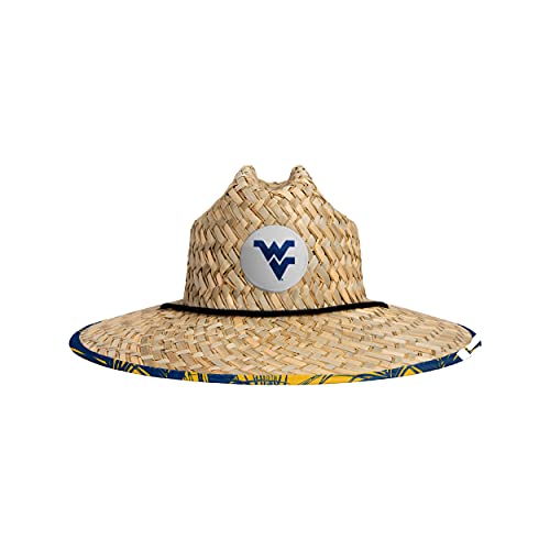 Image of FOCO Men's NCAA College Team Logo Floral Straw Sun Hat