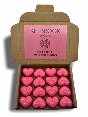 Fig & Vetiver Wax Melts | 16 Pack | Strong Scented | Made in the UK | Plastic Free | Vegan | Kelbrook Aromas