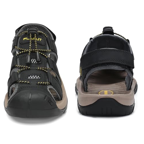Miniatura 4 de Flarut Sandalias Deportivas Hombres Verano Exterior Senderismo Zapatos Trekking Casual Zapatos De Montaña Cuero Sandalias De Playa