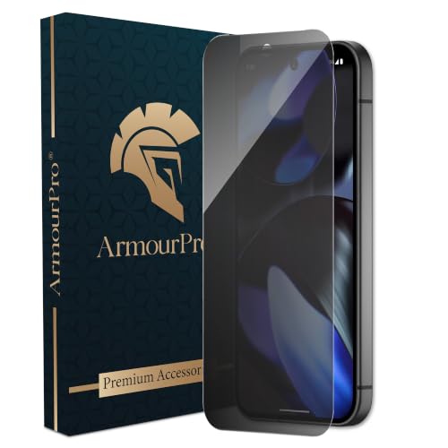 Image of ArmourPro Borderless Privacy Tempered Glass for Google Pixel 9 / Google Pixel 9 Pro - Anti-Spy Anti Peeping Screen Protector, Edge-to-Edge Coverage, 9H Anti-Scratch, Case Friendly, Easy Installation Kit