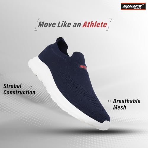 Image of SPARX Sports Walking Shoes for Men - Lightweight Breathable Slip-On Shoes with Cushioned Comfort, Shock Absorption, Durable Grip, Flexible Sole & Everyday Walking Performance