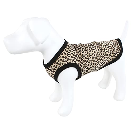 Luvable Friends Dog Pet Dog and Cats Cotton T-Shirts 2pk, Leopard Houndstooth, Small by Luvable Friends - Image 3