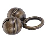 DIKACA Kupfer Halsbandglocke für Hunde und Katzen mit Knopfverschluss Extra Lauter Glöckchen Anhänger für Outdoor Spaziergänge Robustes Haustierzubehör im Vintage Stil