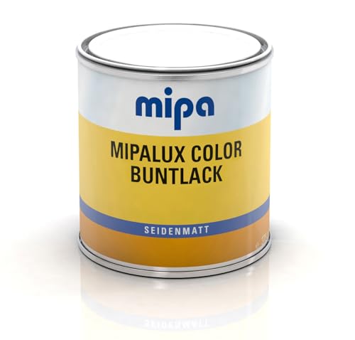 Mipalux Color Buntlack, Holzlack für Holzbauteile, Metall, Hart-PVC seidenmatt, RAL 5010 Enzianblau, 375 ml