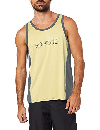 Speedo Fusion Laser, Regata Homens, Amarelo/Cinza - Eletric, M