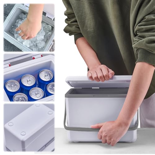 KOBONA Cooler Box 3L Insulated Cooler Box with Handle Leakproof Travel Cooler Boxes Cool Ice Box Heat Preservation Storage Cooler Box for Camping Beach Picnic Car - Image 2