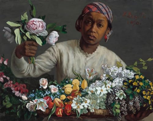Cuadro Giovane donna de Frederic Bazille, lienzo decorativo de 60x90cm para salones