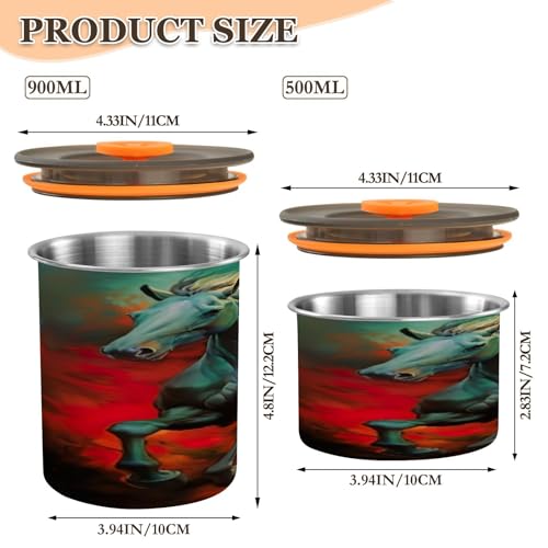 Envase hermético de acero inoxidable 900ml Blueangle miniatura 2