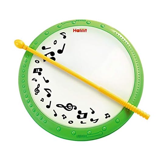 Edushape Baby Drum Toy - Kids Musical Hand Drum Set - Light Weight 7 Inch Creates Deep Professional Drum Sounds ( for Kids Age 2 and Up)
