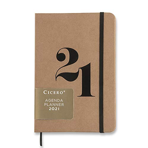 Agenda Planner Cicero 2021 Kraft Semanal Anotações 14x21 (Média) Preto 2659