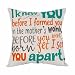 Moslion Bible Verse Pillow,Home Decor Throw Pillow Cover I Knew You In The Womb Cotton Linen Cushion for Couch/Sofa/Bedroom/Livingroom/Kitchen/Car 18 x 18 inch Square Pillow case