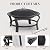 30 inch Steel Fire Pit Set, Wood Burning Pit - Includes Screen, Cover and Log Poker - Great for Outdoor and Patio, 30" Round Crossweave Firepit