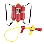 Goolsky Water Pistol Backpack, Water Gun Blaster for Summer Outdoor Garden & Pool, Water Spraying Toy Firefighter Backpack Waterblasters Toy for Teen