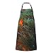 LINGF Corallo E Pesce Grembiule, Cucina Grembiuli Da Cucina Grembiule Da Cucina Impermeabile Bavaglino Con 2 Tasche Lunghe Cravatte