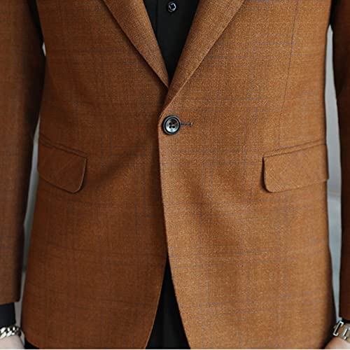 Blazer masculino terno jaqueta, vestido de um botão, blazer sólido trabalho escritório casaco casual