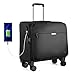 Produktbild Hanke Handgepäck Business Koffer Laptop Trolley Reisekoffer mit Abnehmbare Rollen, TSA-Zollschloss, USB-Ladeanschluss, Laptop Fach für Herrn Frau 18 Zoll Schwarz