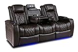 Valencia Tuscany Home Theater Seating | Premium Top Grain Italian Nappa 11000 Leather, Power Headres