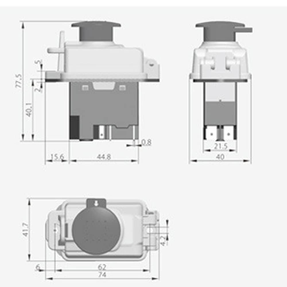 Interruptor basculante ON/Off ， Interruptor de presión de seguridad electromagnético KJD17B de 220 V y 2 HP con tapa de parada de emergencia