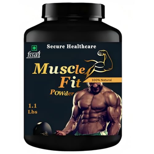 Image of Muscle Fit Powder | Weight Gain Protein | Muscle Growth |Whey Protein|Flavor Stawberry | Pack of 1 | 500g