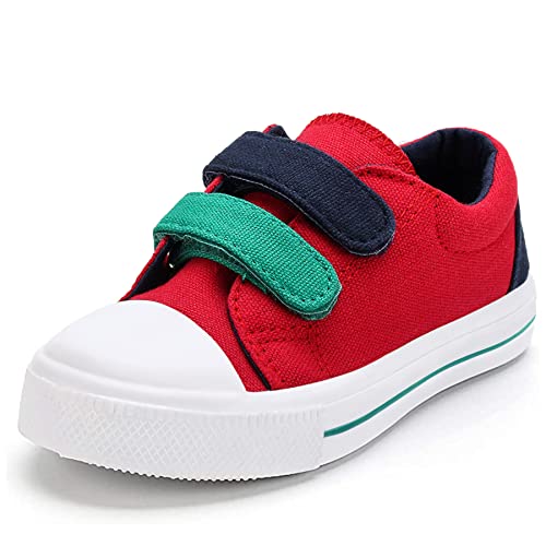 Image of K KomForme Toddler Boys & Girls Shoes Kids Canvas Sneakers with Cartoon Dual Hook and Loops