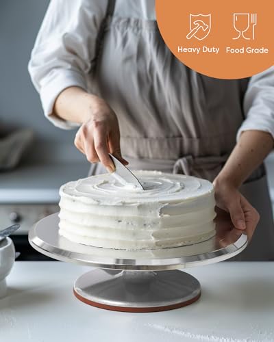 Kootek Aluminium Alloy Revolving Cake Stand 12 Inch Rotating Cake Turntable for Cake, Cupcake Decorating Supplies - Image 7