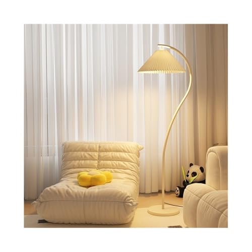 FZL02068LM Lampara de Pie Lámpara de pie blanca for sala estar, dormitorio minimalista, mesita noche, lámpara mesa vertical, luz tres colores cambiantes con pantalla Floor Lamp