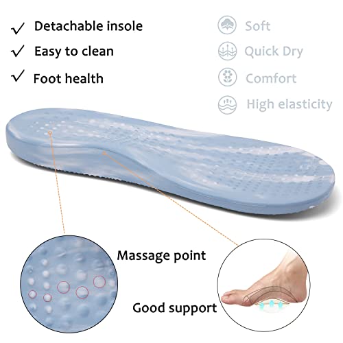 Chaychax Men's And Women's Arch Support Clogs Garden Shoes Slip-On Outdoor Beach Slippers With Removable Cushion Footbed, Blue Camo, 11-11.5 Women/9.5-10 Men #TOP5