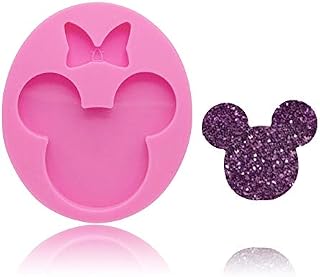 Cute Mouse Head Bow Silicone Mold for DIY Chocolate Candy Pudding Gum Paste