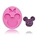 Cute Mouse Head Bow Silicone Mold for DIY Chocolate Candy Pudding Gum Paste Cupcake Cake Topper Decoration Desserts Jelly Shots Handmade Ice Cream Ice Cube Crystal Soap Mould Fondant Mold