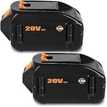 Lizone 2 Pack 20V 6.5Ah High Capacity Battery for Worx 20V Battery 6Ah 5Ah 4Ah WA3578 WG630 WG322 WG543 WG163 Tools 20 Volts Lithium Ion Battery