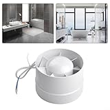 Yuanpgky Ventilador extractor en línea de 4/5/6 pulgadas, alto flujo de aire para baño y cocina (5