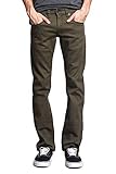 VICTORIOUS Men's Slim Fit Colored Jeans GS21 - Olive - 32/34