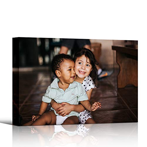 H5print Custom Canvas Prints Personalized Wall Art with Your Children Photos/Pictures Digitally Printed - 12x18inches