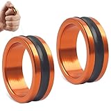 Fishing Knot Puller Ring-2 Pack Durable Stainless Steel Linne Dragger Tool, Compact Fishing Linne Knot Tightener Convenient Ring Grip for Easier Fresh saalt Water Orange