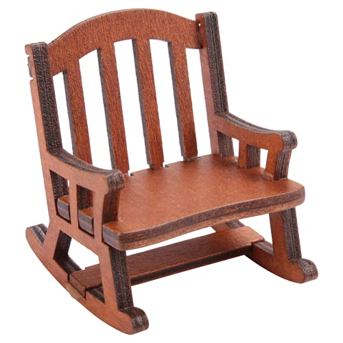 SALUTUY Cadeira de balanço básica de pátio ao ar livre, cadeira de casa de bonecas, fabricação fina,