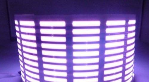 Purple LED Sound Music Activated EL Sheet Car Stickers Equalizer Glow Flash Panel Multi Colour Light Flashing Music Rhythm Light Lamp 4511cm