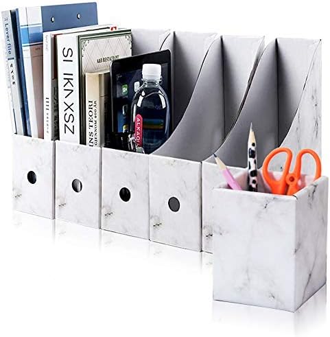 Portariviste In Cartone Kraft - 10 Pezzi, 27x26x9 Cm, Organizer Per Ufficio E Casa - Foto 4