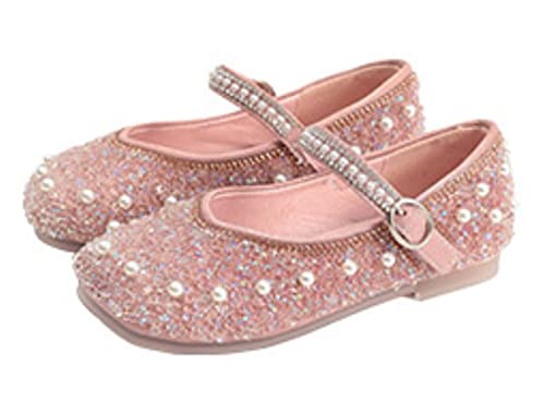 Girls Mary Jane Rhinestone Pearl Princess Ballet Flats Toddler