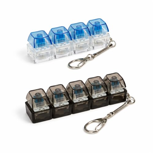 Image of Mechanical Keyboard Switch Fidget Keychain, LED Click Glow, Dual Sound Profile, Portable Tactile Feedback Toy 1 pcs