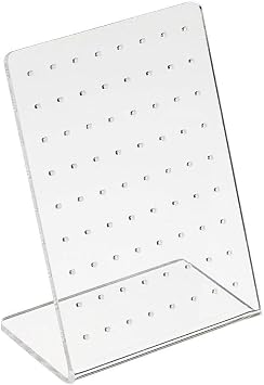 Acrylic Earring Display Stand Organizer, 72 Holes, Jewelry Storage Rack Showcase for Ear Studs, Clear Holder