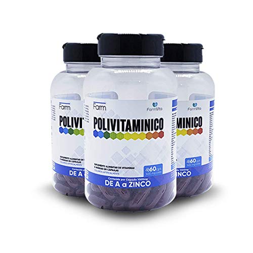 Kit Farm Polivitamínico Completo De A-Z -3 Potes (1450Mg)