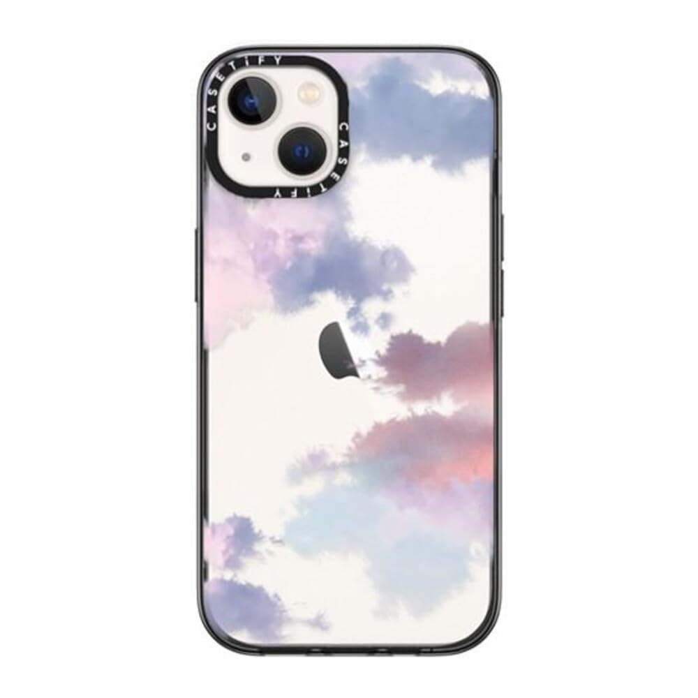 CASETiFY コンパクト iPhone 13 ケース [MIL規格準拠 (2x MIL-STD-810G)/1.2mからの落下テストをクリア] - Clouds - ブラック