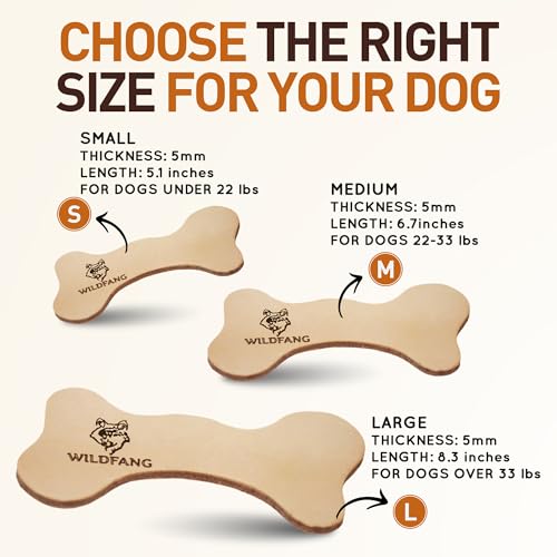 Wildfang® Leder Kauknochen Hund, Größe S – zahnpflege Hund, Hundespielzeug, kauspielzeug & kauknochen Welpen – für leichte bis mittlere Kauer (unter 1 kg), 1 Stück