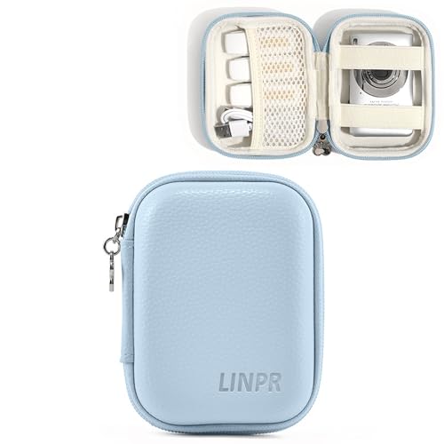 Linpr Digital Camera Case for CAMKORY, KODAK PIXPRO FZ45/FZ55, Canon IXUS 285 HS, Lecran, Small Travel Compact Camera Holder with Mesh Pocket for Accessories SD Card (Blue)