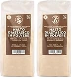 Veggy Duck - Diastatic Malt Powder (1Kg) | Barley Malt for Bread Making | High Diastatic Power | Made in Italy (Pack of 2)