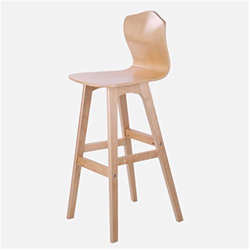 Wooden Stool Taburetes de Bar de Madera Maciza Taburetes de Bar Nordic Creative Silla Alta Silla de Comedor Silla Alta Silla de Escritorio Moderna Simple (Color : #1, Tamaño : 75cm)
