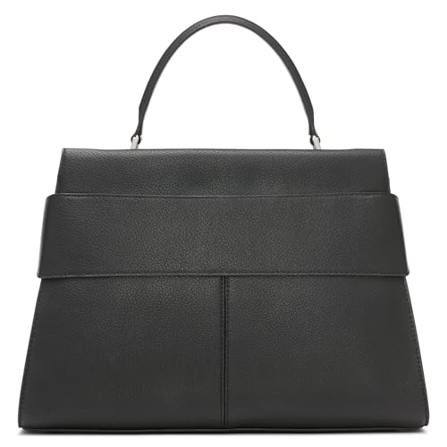DKNY Bleeker Large Satchel, Black/Silver3