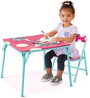 Jakks Pacific Minnie Jr Activity Table Set with One Chairs ,Teal and Red
