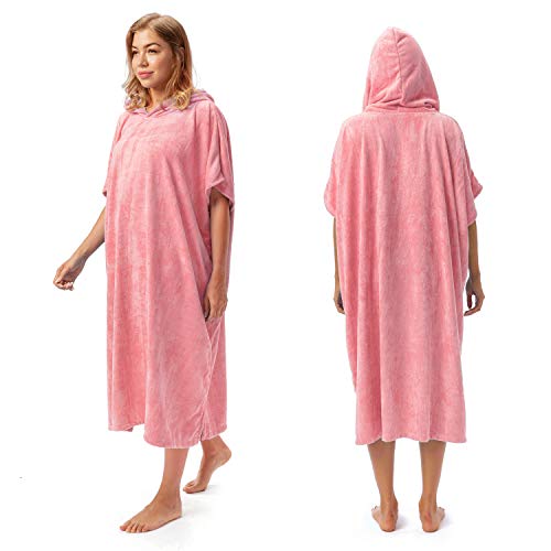 Catalonia Absorbent Surf Poncho Men Women, Quick Dry Towel Changing Poncho, Hooded Towel Poncho...