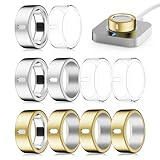 Snyeest 10 Pack Cover Compatible for Oura Ring 4/Gen 3 Heritage/Gen 3 Horizon,(NOT Compatible with Oura 4 Ceramic),Charging Directly,Rugged TPU Elastic Finger Protector for Workout Women Men-Size 8